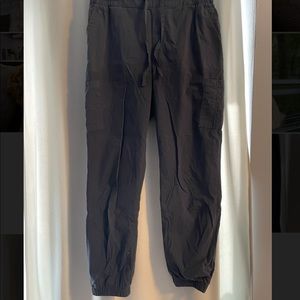 High-waisted Poplin Tapered Jogger Cargo Pant